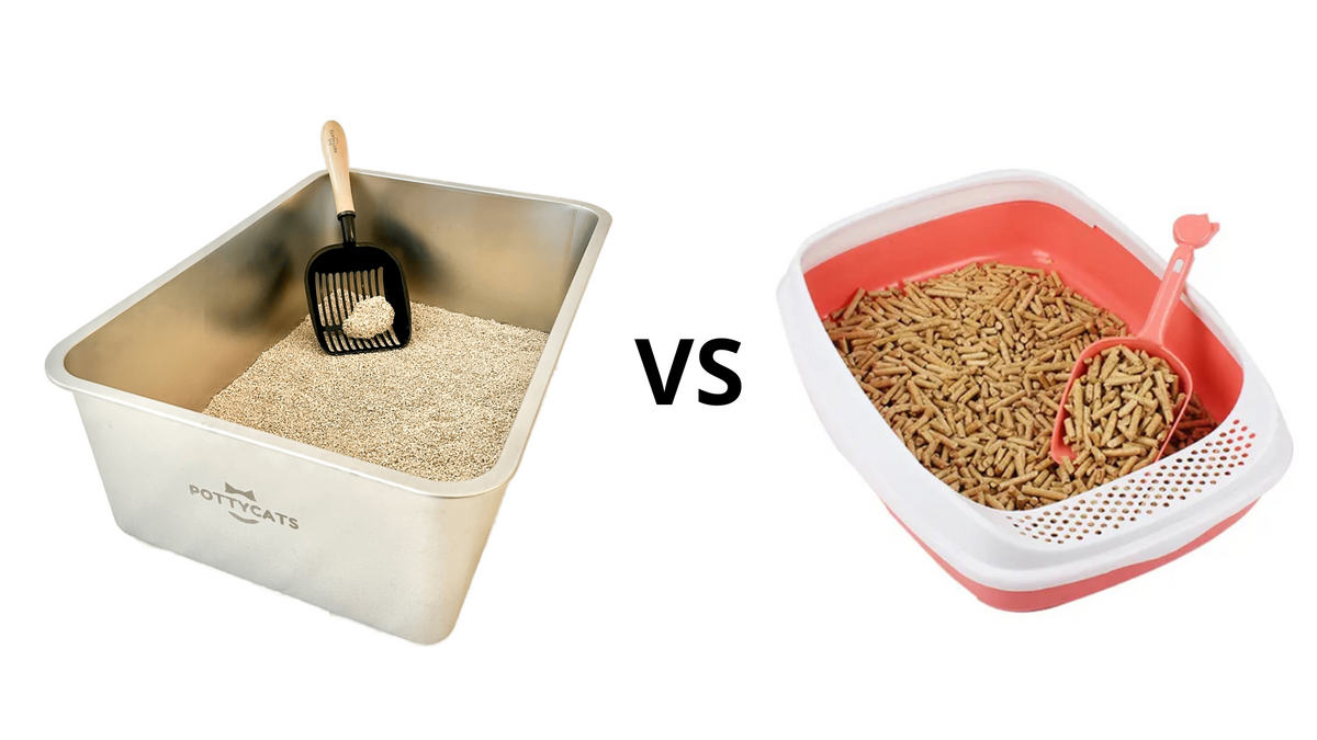 Pine Clumping Litter VS Pine Pellets Litter Pottycats