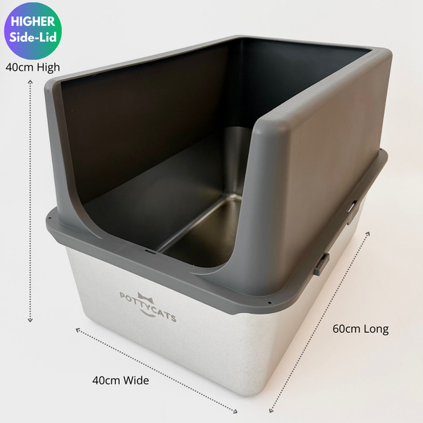 PottyBox - JUMBO Stainless Steel Cat Litter Box