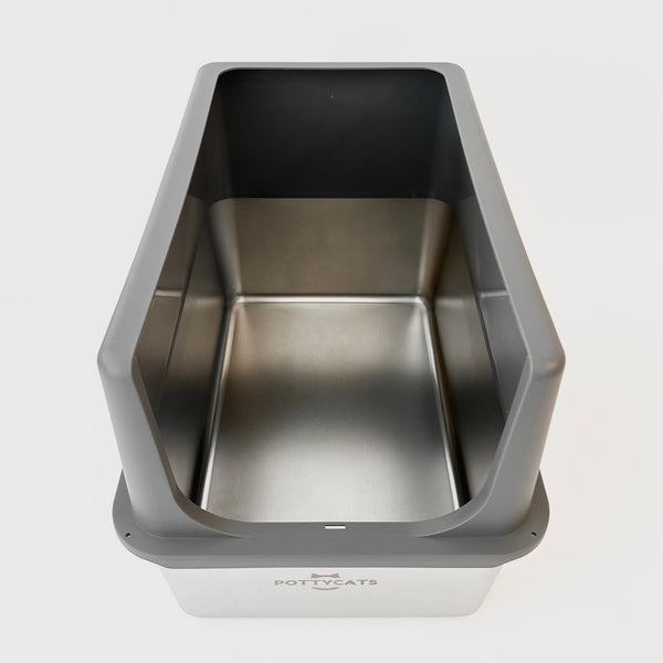 PottyBox - JUMBO Stainless Steel Cat Litter Box