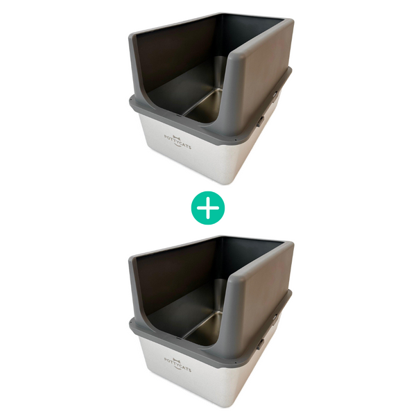 PottyBox - JUMBO Stainless Steel Cat Litter Box