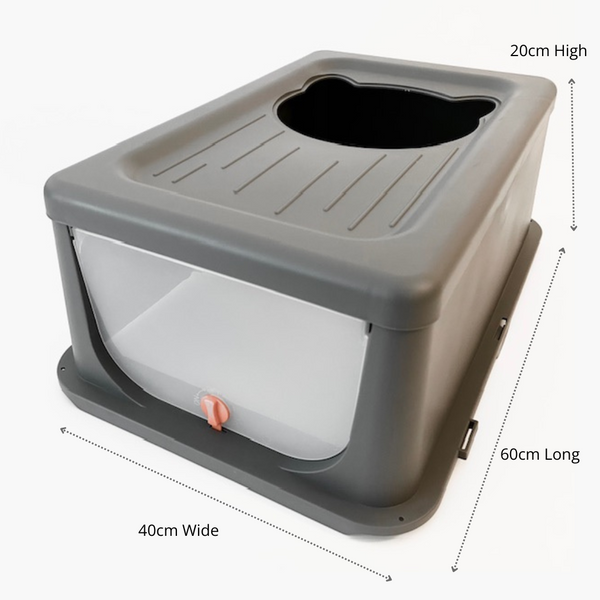 PottyBox - JUMBO Stainless Steel Cat Litter Box